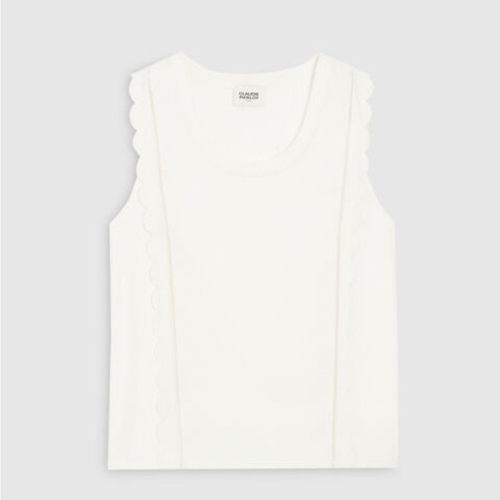 Claudie Pierrot off white Scallop Top